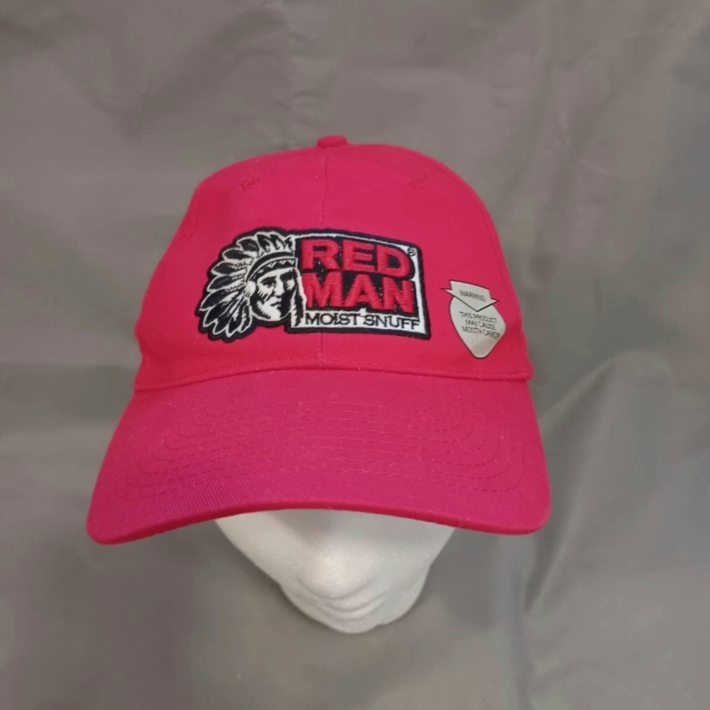 Lids Red Man Moist Snuff Embroidered Strapback Cap - Signature Collection